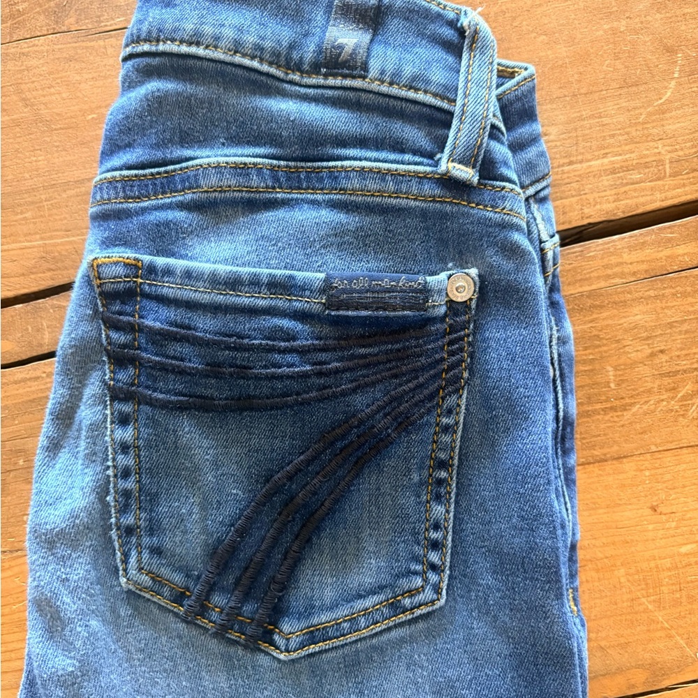 7 For All Mankind Classic Blue Boot Cut Jeans